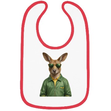 Discover Green and Gold Kangaroo 3 Bibs