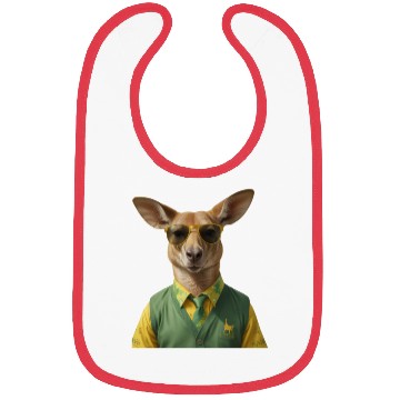 Discover Green and Gold Kangaroo 6 Bibs
