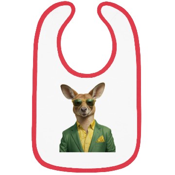 Discover Green and Gold Kangaroo 7 Bibs
