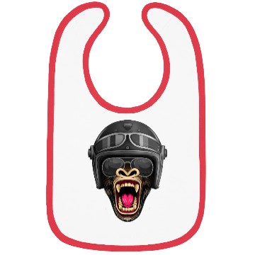 Discover Biker Gorilla Motorcycle Silver Back Monkey Bibs