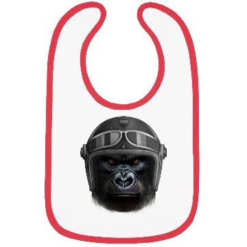 Discover Biker Gorilla Motorcycle Silver Back Monkey Bibs