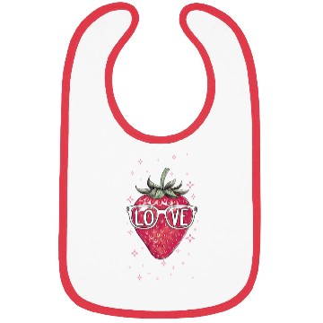 Discover Cool Strawberry Love Print | Valentine Hipster Des Bibs