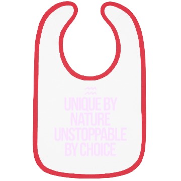 Discover Unique By Nature Aquarius Character Zodiac Bibs