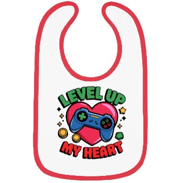 Discover Level Up My Heart - Gaming Valentine's Design Bibs