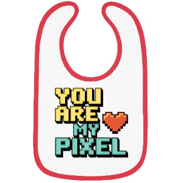 Discover Gamer Valentine's Pixel 8-bit Gaming Couple Bibs