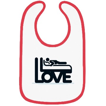 Discover 3D Love Typography with Creative Design Bibs