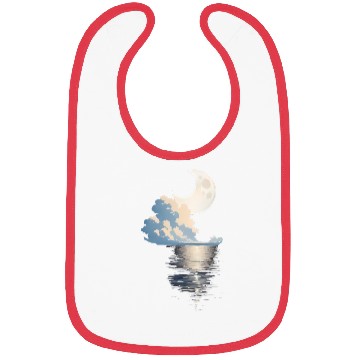 Discover Full Moon Over sea Bibs