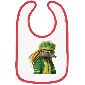 Discover Green and Gold Echidna 2 Bibs