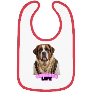 Discover Gangsta Life Saint Bernard 2 Bibs