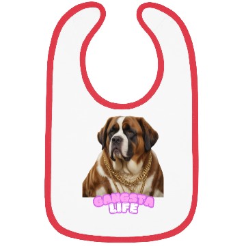 Discover Gangsta Life Saint Bernard 4 Bibs