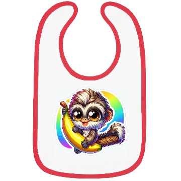 Discover Cute Monkey Stickers Bibs