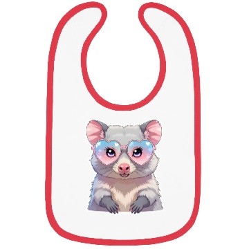 Discover Opossum with glasses Bibs