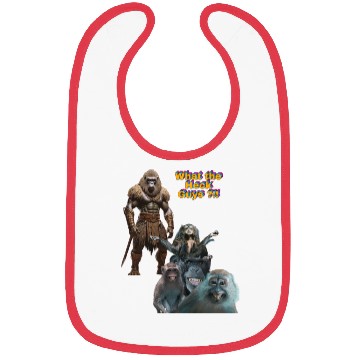 Discover Funny Gorilla and Monkeys – What the Heck Design Bibs