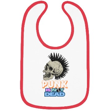 Discover Punk Skull Mohawk Design – Punk Is Not Dead Bibs