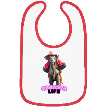 Discover Gangsta Life Elephant 3 Bibs