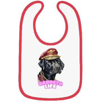 Discover Gangsta Life Back Labrador 2 Bibs