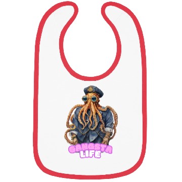 Discover Gangsta Life Octopus Bibs