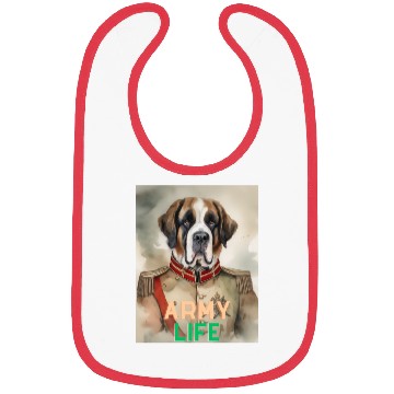 Discover Army Life Saint Bernard Bibs
