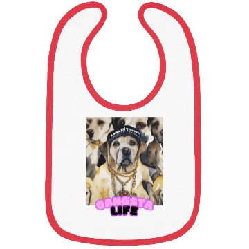 Discover Gangsta Life Labrador 5 Bibs