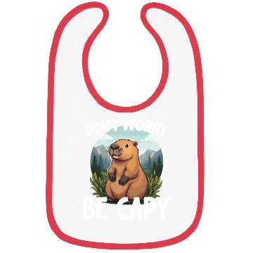 Discover Don’t Worry Be Capy Funny Capybara Lover Bibs