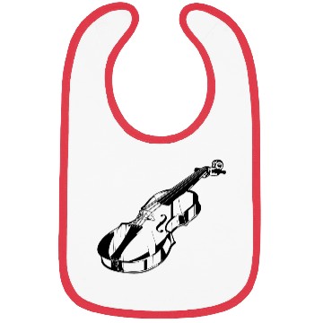 Discover violin in single color black Bibs