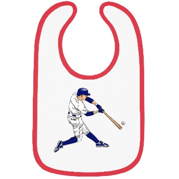 Discover baseball player hitting ball with bat Bibs