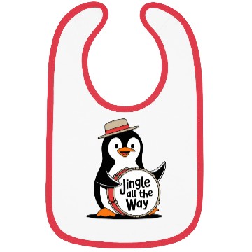 Discover Jingle All The Way Penguin Drummer Fun Holiday Bibs