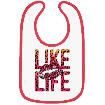 Discover Like Life Leopard Kiss Bibs