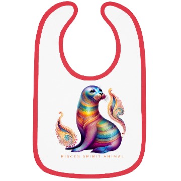 Discover Pisces Spirit Animal Seal Alebrije Female Bibs