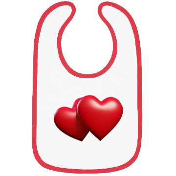 Discover love red hearts Bibs
