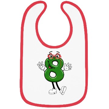 Discover Number Eight Galaxy Grin Cosmic Charm Bibs