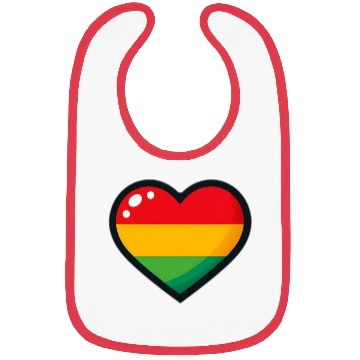 Discover A heart with one red one yellow Bibs
