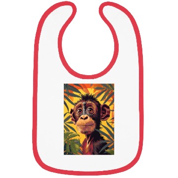 Discover Chimpanzee close-up among branches. Bibs