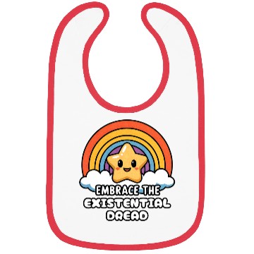 Discover Embrace The Existential Dread Rainbow Star Bibs