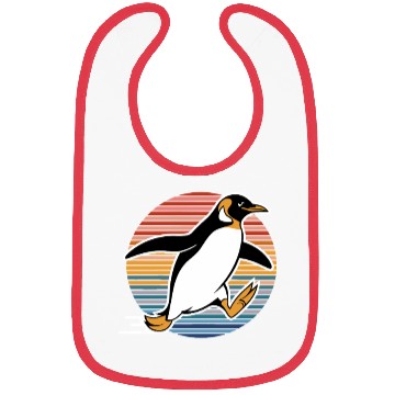 Discover Retro Penguin Running Adventure Graphic Bibs