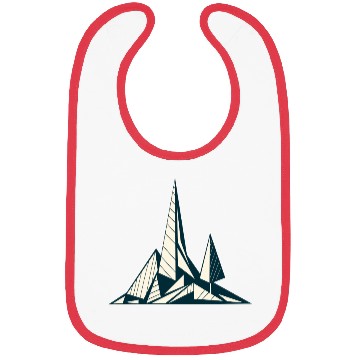 Discover Minimalist Geometric Mountain Design Bibs
