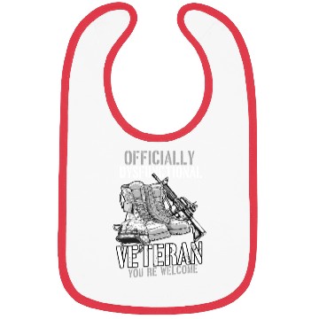 Discover Officially Dysfunctional Veteran You're Welcome Bibs