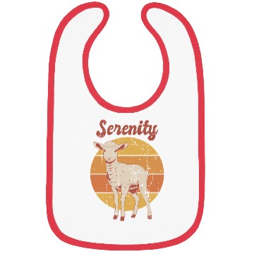 Discover Serenity Vintage Retro Lamb Sunset Bibs