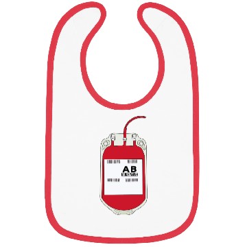 Discover AB Negative Blood Bag Bibs