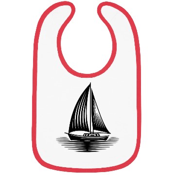 Discover Sailboat In Calm Sea On The Horizon Bibs