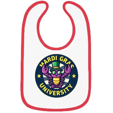 Discover Mardi Gras University Crawfish Men's Mardi Gras Bibs