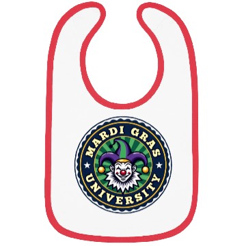 Discover Mardi Gras University Clown Men's Mardi Gras Bibs
