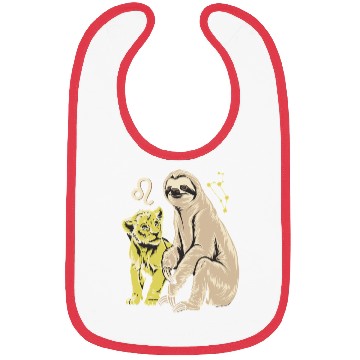 Discover Leo Zodiac Sloth and Lion Cub Magic Bibs
