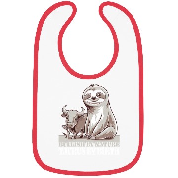 Discover Bullish By Nature Taurus Zodiac Sloth Bibs