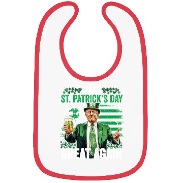 Discover Make St Patricks Day Great Again Funny Trump Bibs