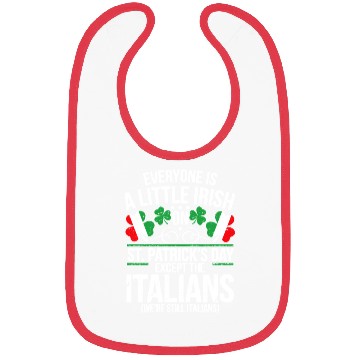 Discover Italian St Patrick Day Funny Irish Shamrock Bibs