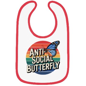 Discover Butterfly No Talking Alone Left Alone Bibs