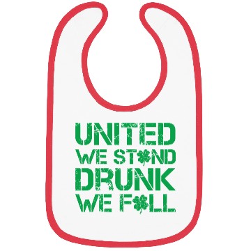 Discover United We Stand Drunk We Fall Green Bibs