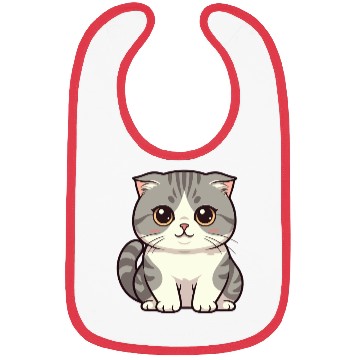 Discover Cute Kawaii Cat Illustration Bibs