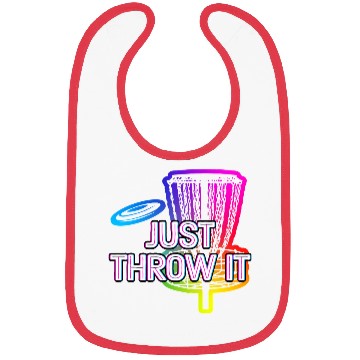 Discover Just Throw It Disc Golf Positive Quotes Golfer Bibs